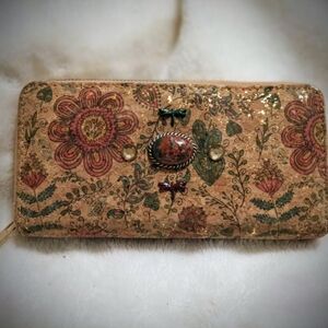 Floral Tan Wallet